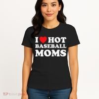 I Heart Hot Moms Baseball Mom Women's T-Shirt thumb 4
