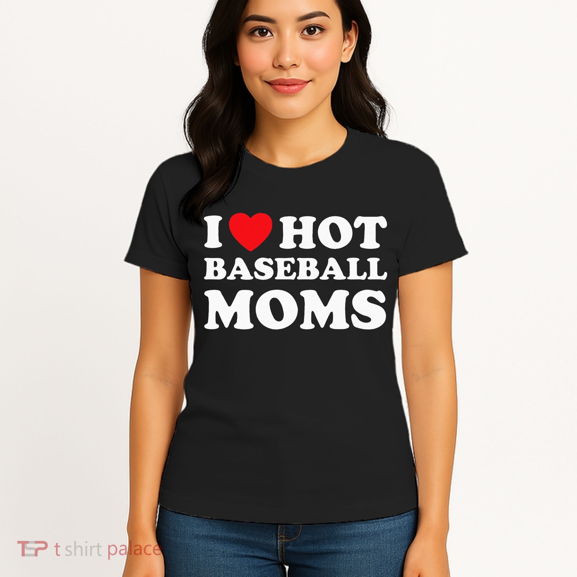 I Heart Hot Moms Baseball Mom Women's T-Shirt