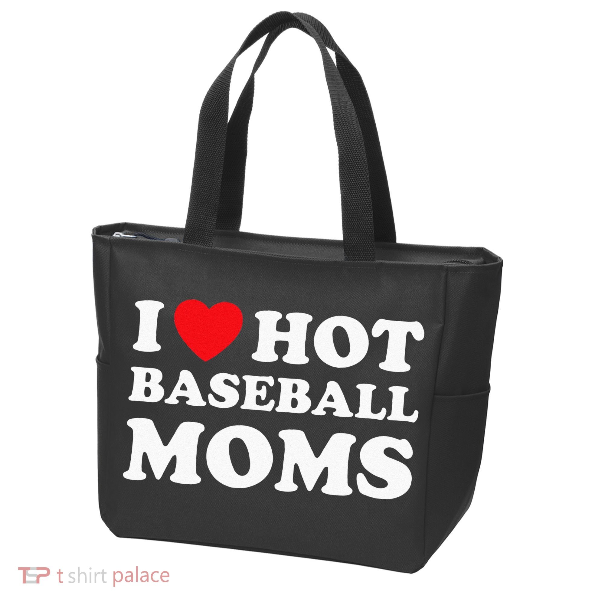 I Heart Hot Moms Baseball Mom Tote Bag