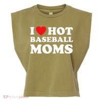 I Heart Hot Moms Baseball Mom Garment-Dyed Women's Muscle Tee thumb 0