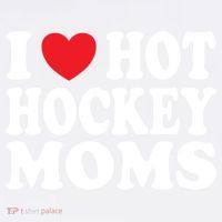 I Heart Hot Hockey Moms Funny I Love Moms Great Gift Women's Hoodie thumb 2