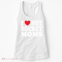 I Heart Hot Hockey Moms Funny I Love Moms Great Gift Women's Tank Top thumb 0