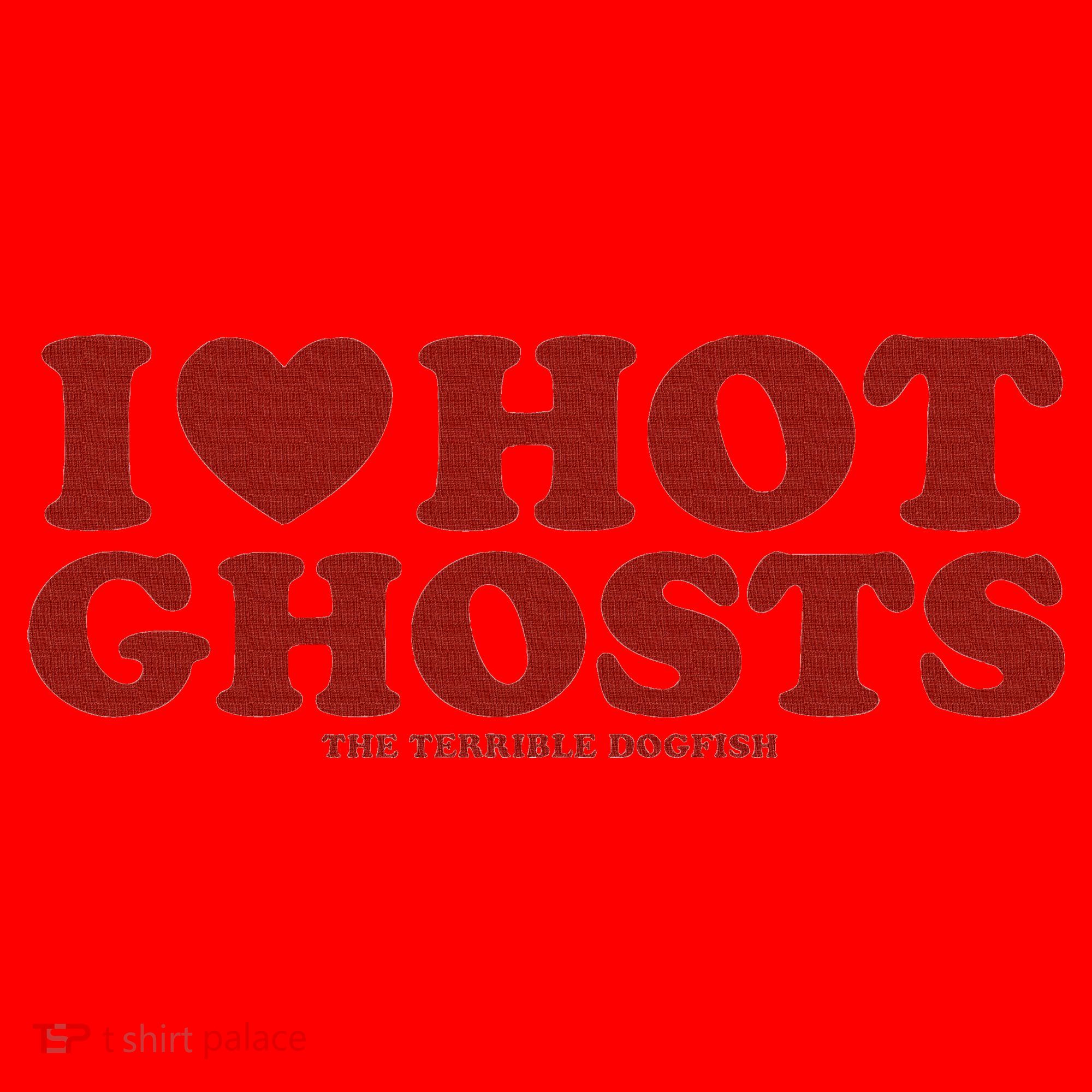 I Heart Hot Ghosts Santa Hat