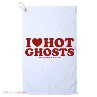 I Heart Hot Ghosts Golf Towel