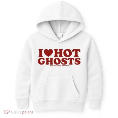 I Heart Hot Ghosts Kids Hoodie