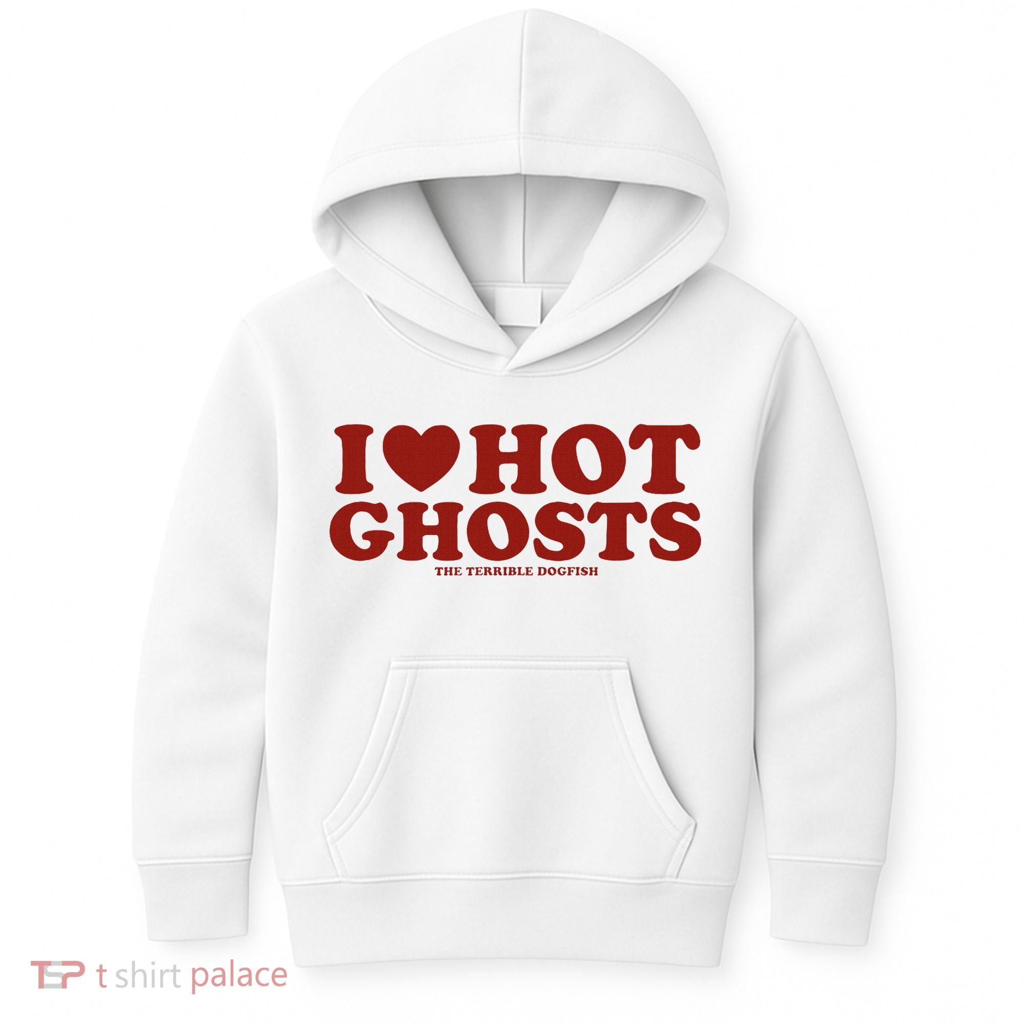 I Heart Hot Ghosts Kids Hoodie