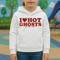 I Heart Hot Ghosts Kids Hoodie thumb 3