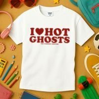 I Heart Hot Ghosts Kids T-Shirt thumb 3
