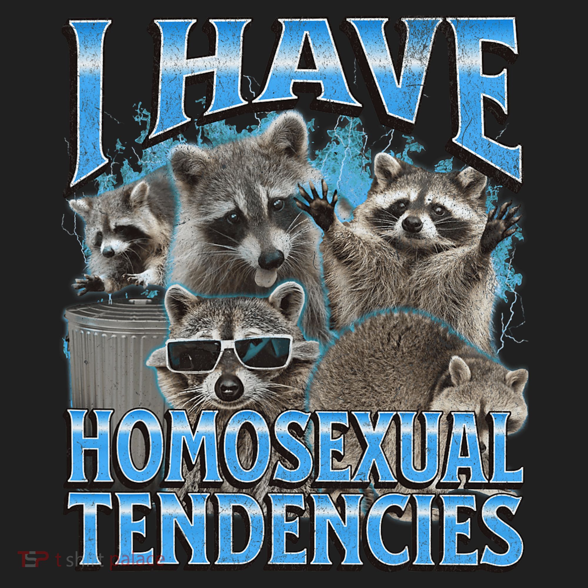 I Have Homosexual Tendencies Funny Raccoon Meme Bootleg Golf Towel