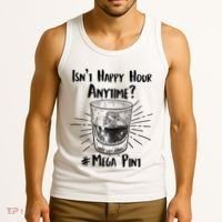 Isn't Happy Hour Anytime? #Mega Pint Tank Top thumb 3