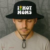 I Heart Hot Moms Meaningful Gift Upside Down Pineapple Cool Gift Bucket Hat thumb 2