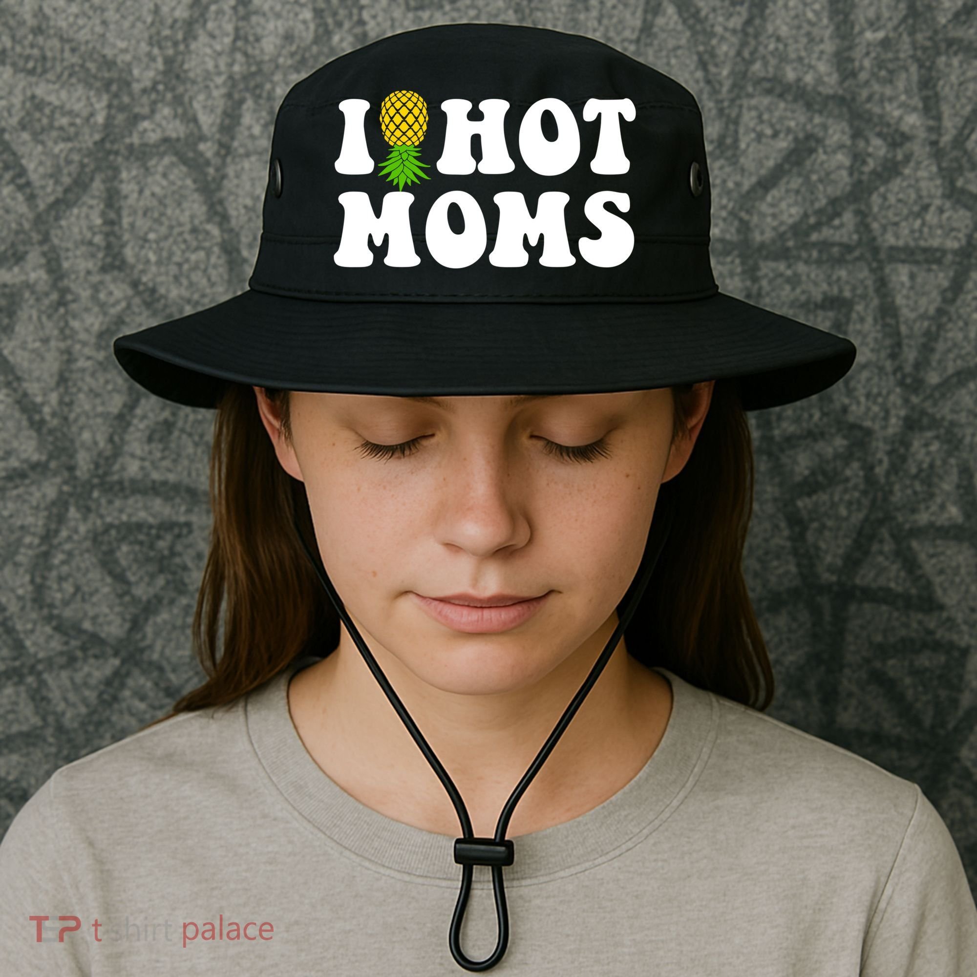 I Heart Hot Moms Meaningful Gift Upside Down Pineapple Cool Gift Bucket Hat