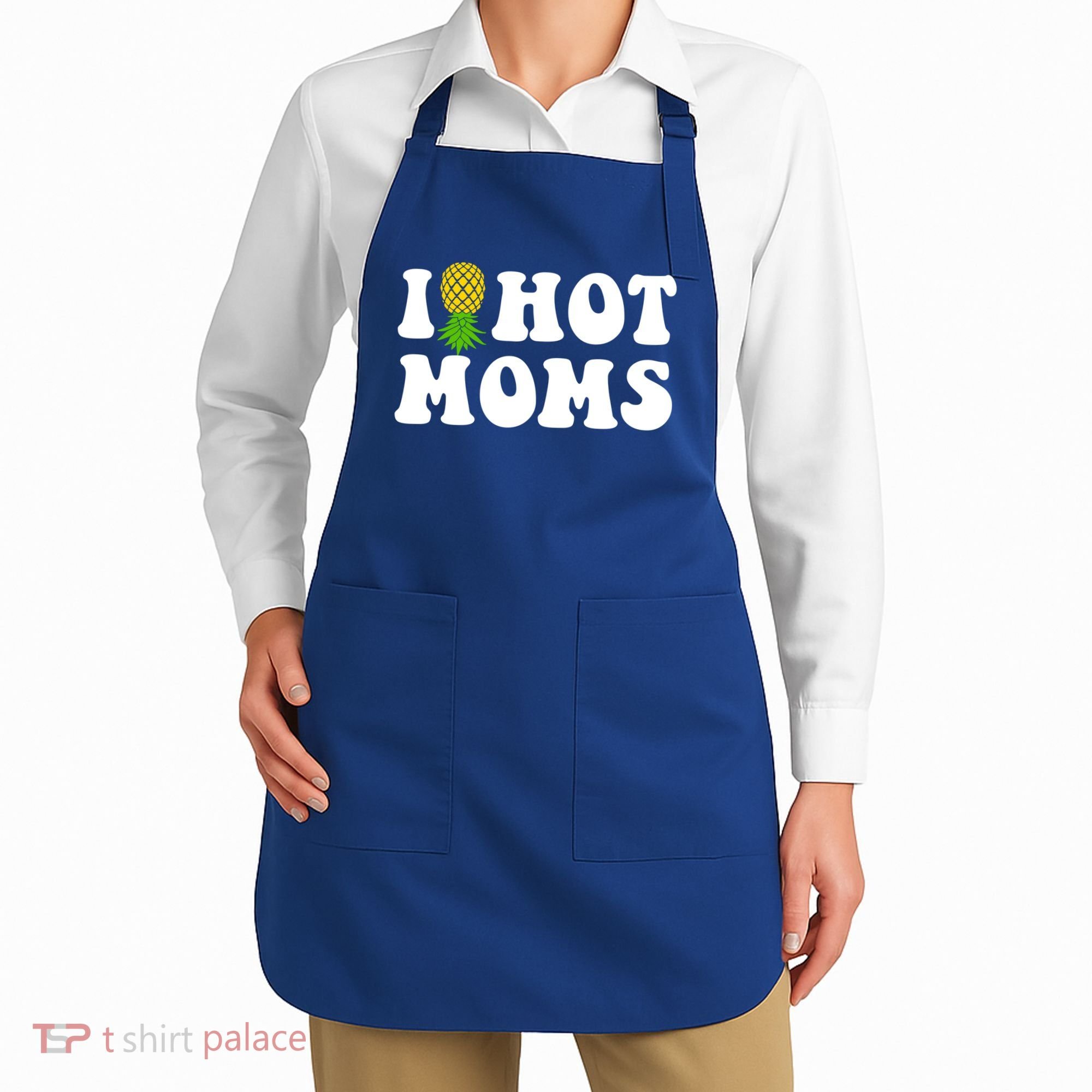 I Heart Hot Moms Meaningful Gift Upside Down Pineapple Cool Gift Apron