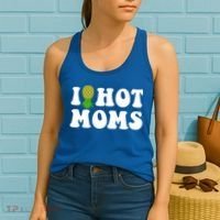 I Heart Hot Moms Meaningful Gift Upside Down Pineapple Cool Gift Women's Tank Top thumb 2