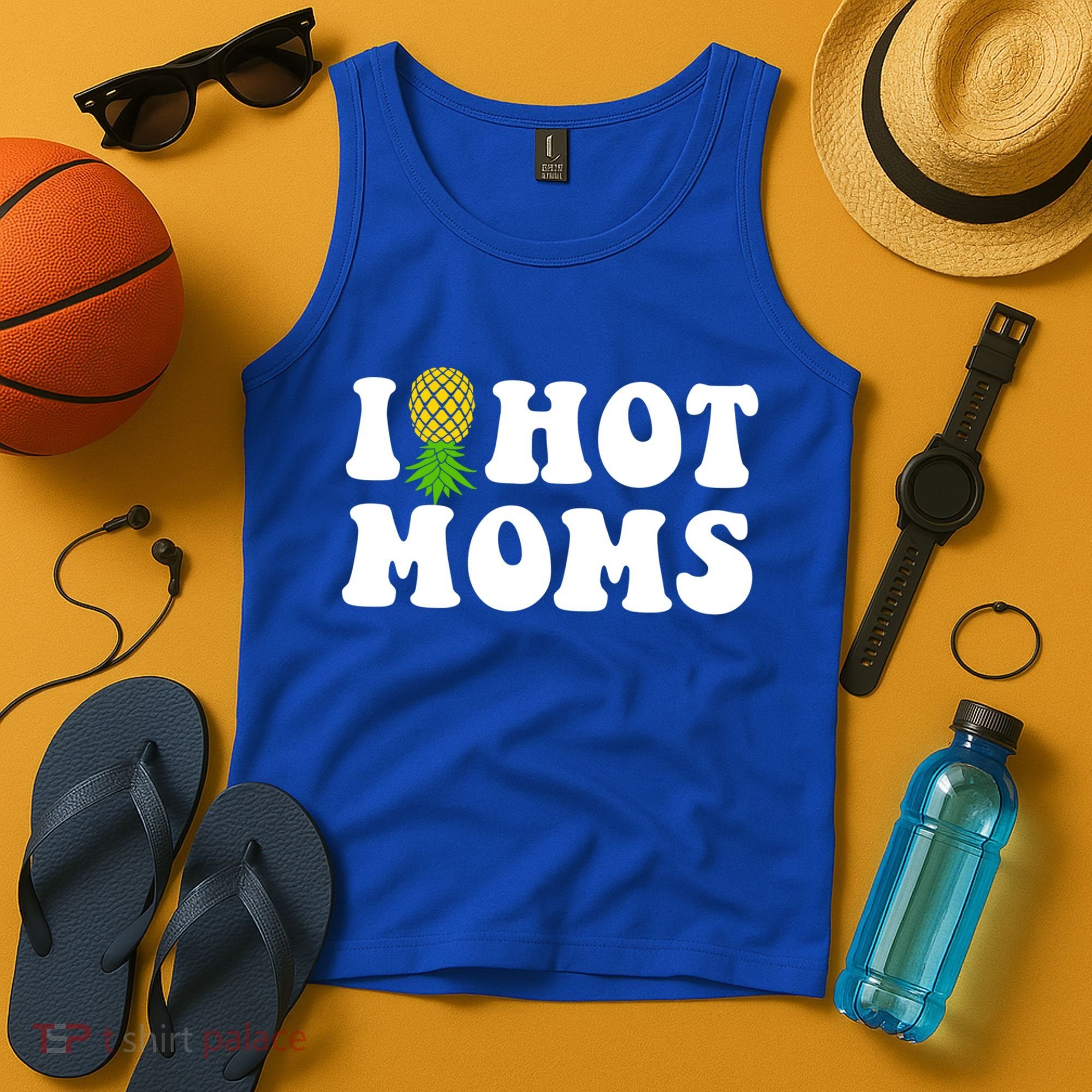 I Heart Hot Moms Meaningful Gift Upside Down Pineapple Cool Gift Tank Top
