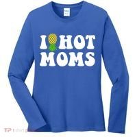I Heart Hot Moms Meaningful Gift Upside Down Pineapple Cool Gift Women's Long Sleeve Shirt thumb 0