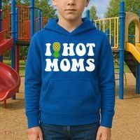 I Heart Hot Moms Meaningful Gift Upside Down Pineapple Cool Gift Kids Hoodie thumb 2