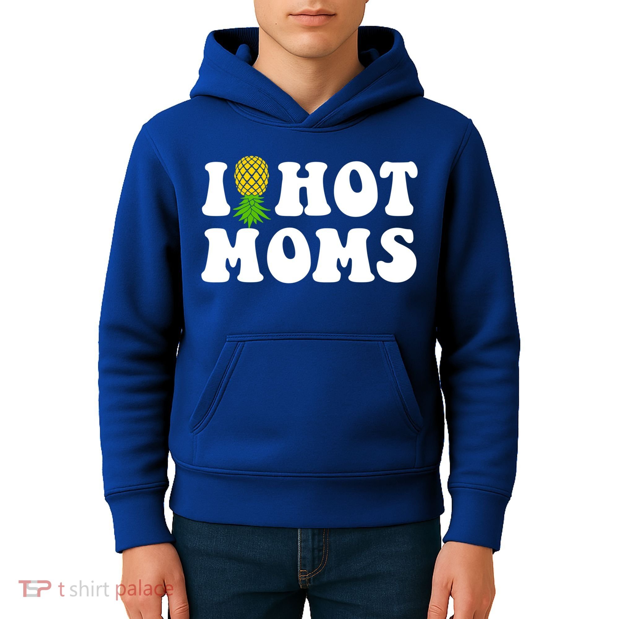 I Heart Hot Moms Meaningful Gift Upside Down Pineapple Cool Gift Kids Hoodie