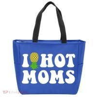 I Heart Hot Moms Meaningful Gift Upside Down Pineapple Cool Gift Tote Bag thumb 0