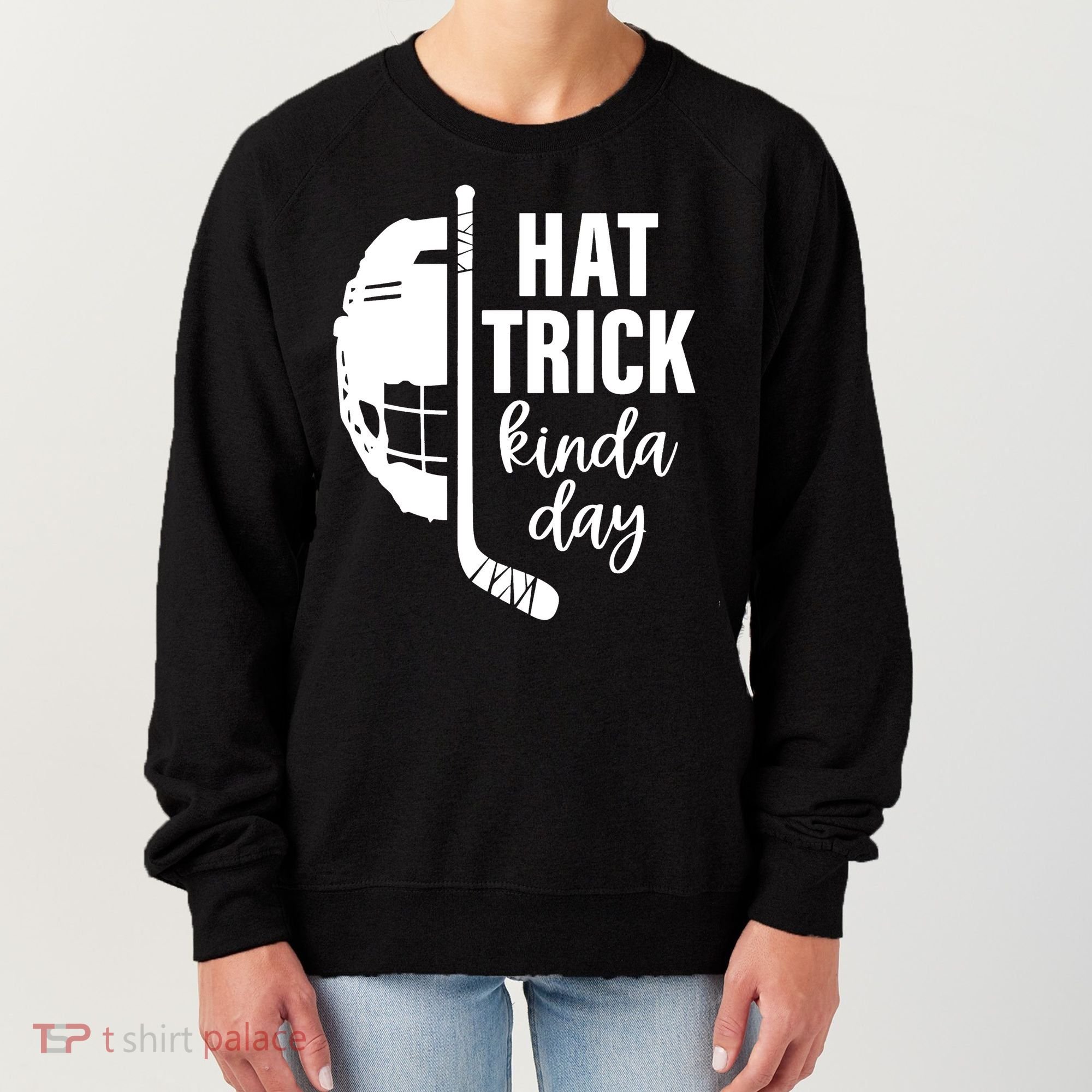 Ice Hockey Hat Trick Kinda Day Christmas Ice Hockey Player Women's Sweatshirt