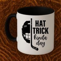 Ice Hockey Hat Trick Kinda Day Christmas Ice Hockey Player Coffee Mug thumb 2