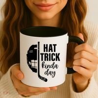 Ice Hockey Hat Trick Kinda Day Christmas Ice Hockey Player Coffee Mug thumb 3