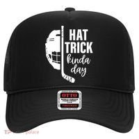 Ice Hockey Hat Trick Kinda Day Christmas Ice Hockey Player Hat thumb 0