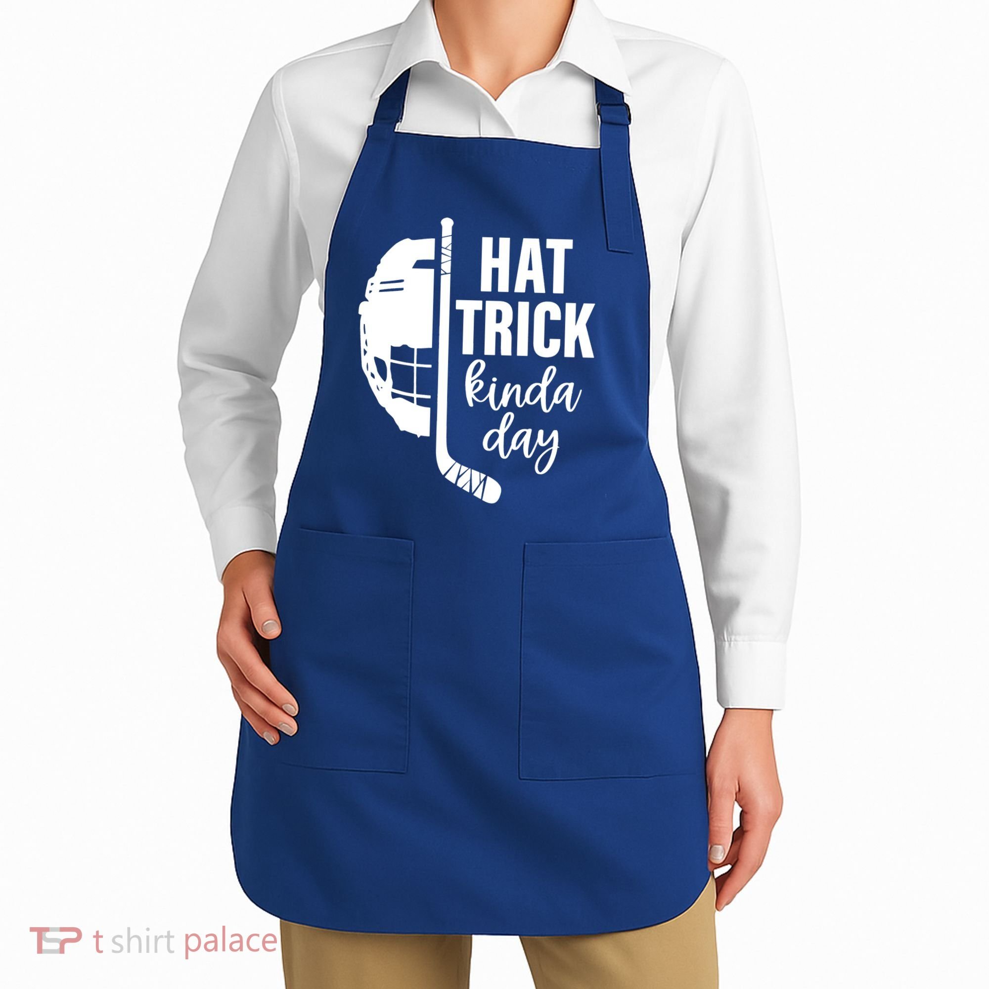 Ice Hockey Hat Trick Kinda Day Christmas Ice Hockey Player Apron