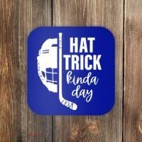 Ice Hockey Hat Trick Kinda Day Christmas Ice Hockey Player Coaster thumb 0