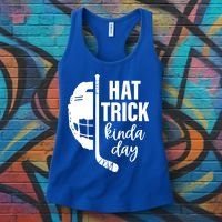 Ice Hockey Hat Trick Kinda Day Christmas Ice Hockey Player Women's Tank Top thumb 3