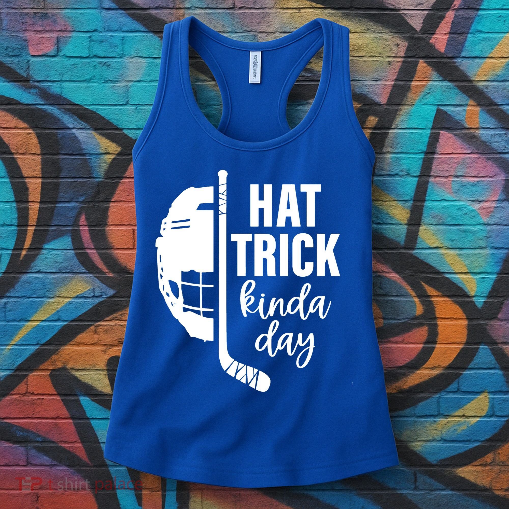 Ice Hockey Hat Trick Kinda Day Christmas Ice Hockey Player Women's Tank Top