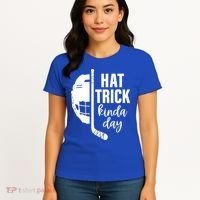 Ice Hockey Hat Trick Kinda Day Christmas Ice Hockey Player Women's T-Shirt thumb 4