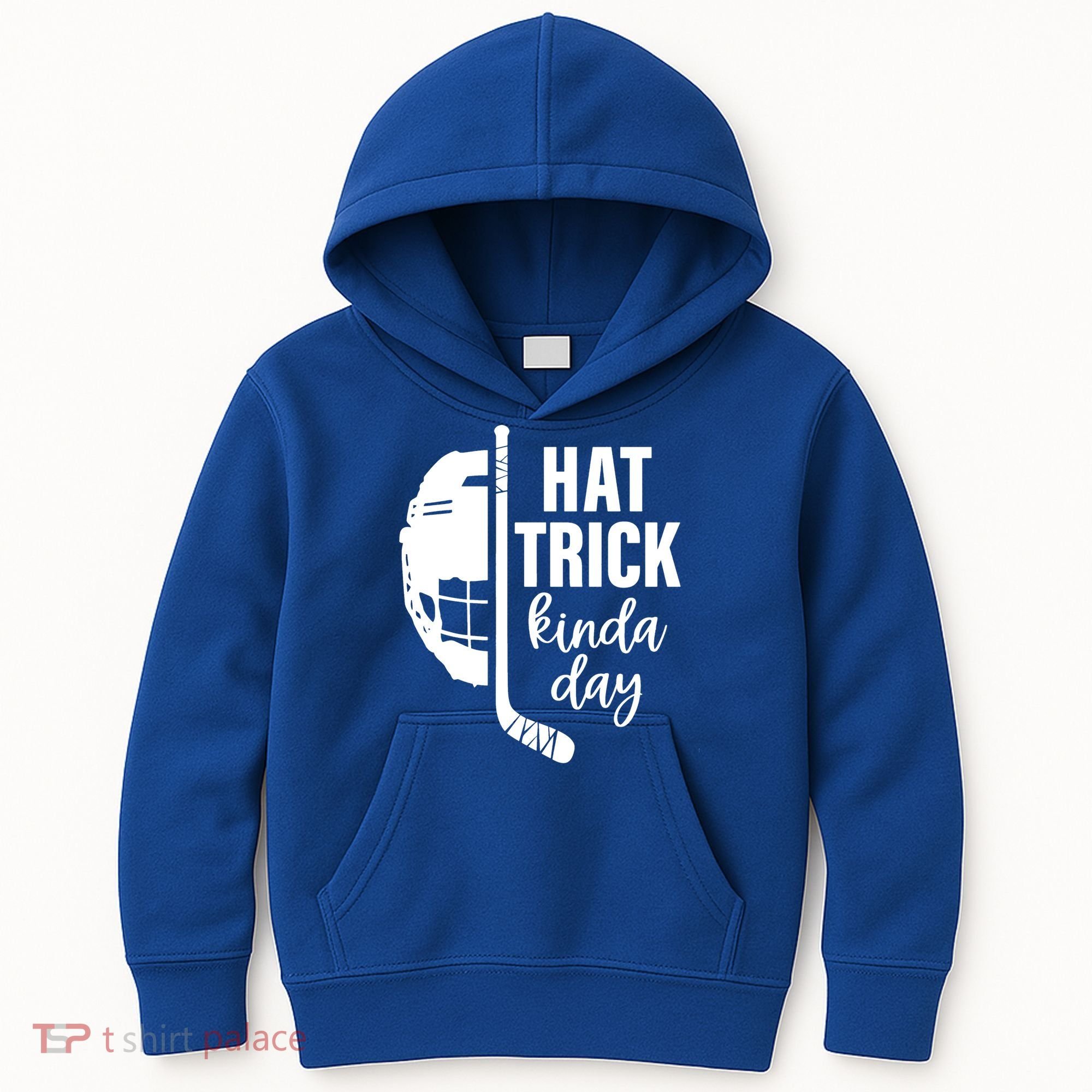 Ice Hockey Hat Trick Kinda Day Christmas Ice Hockey Player Kids Hoodie