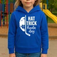 Ice Hockey Hat Trick Kinda Day Christmas Ice Hockey Player Kids Hoodie thumb 3