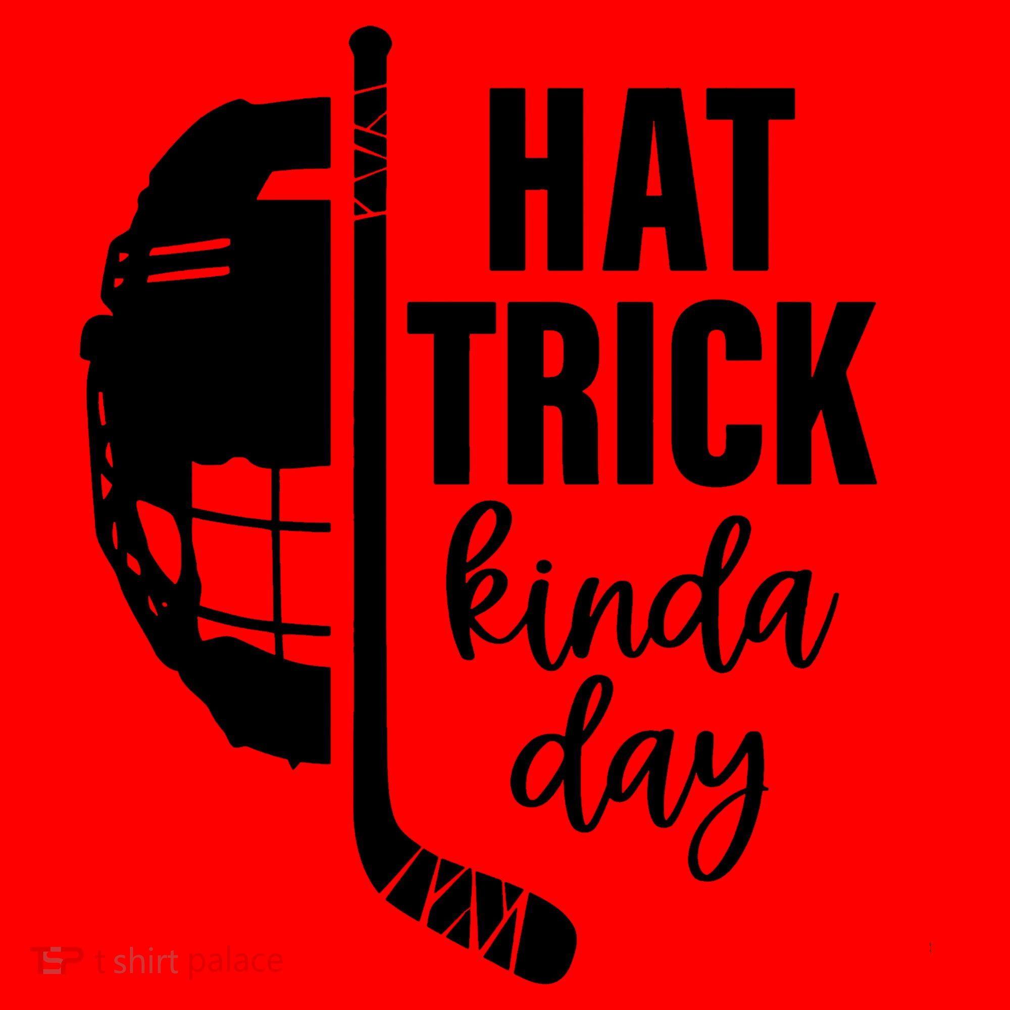 Ice Hockey Hat Trick Kinda Day Christmas Ice Hockey Player Santa Hat