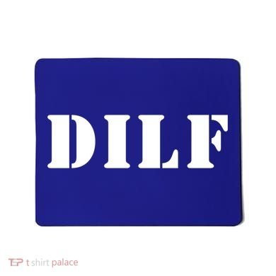 I Heart Hot Moms Designs Dilf Gift Black Small Mousepad