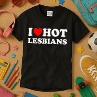 I Heart Hot Lesbians I Love Hot Lesbians Kids T-Shirt thumb 3