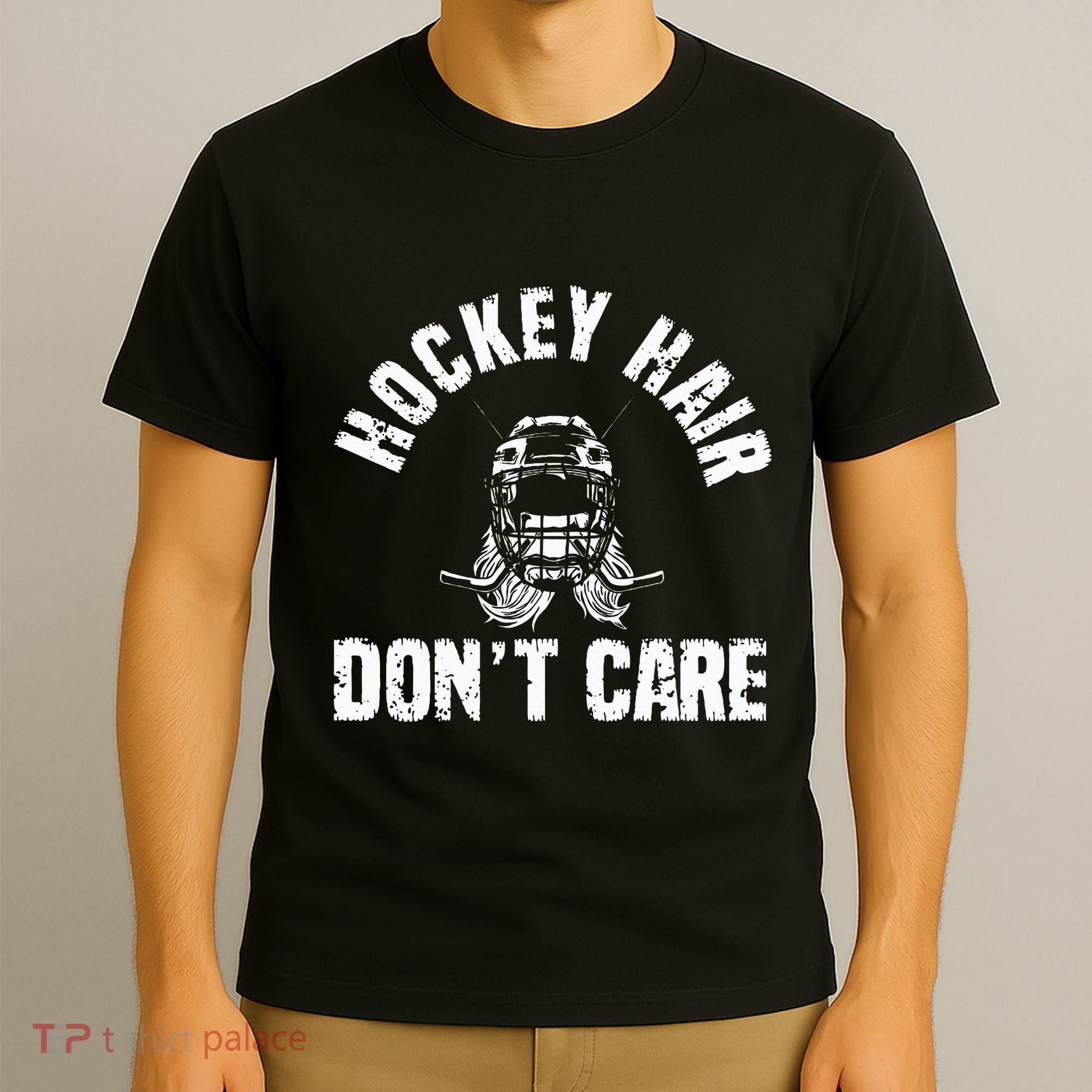 Ice Hockey Hair DonT Care Ice Hockey Player Girl T-Shirt