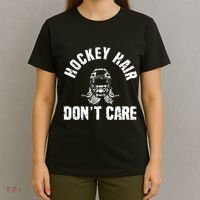 Ice Hockey Hair DonT Care Ice Hockey Player Girl T-Shirt thumb 4