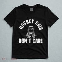 Ice Hockey Hair DonT Care Ice Hockey Player Girl T-Shirt thumb 5