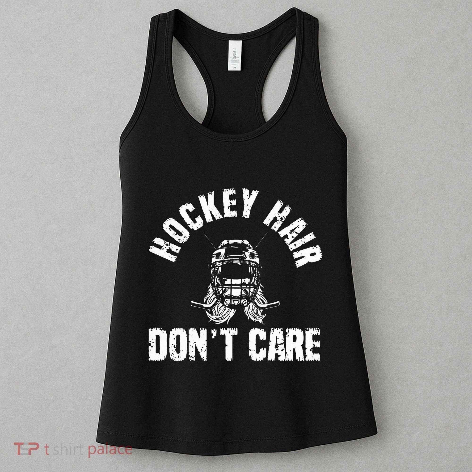 Ice Hockey Hair DonT Care Ice Hockey Player Girl Women's Tank Top