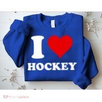 I Heart Hockey I Love Hockey Gift Sweatshirt thumb 2