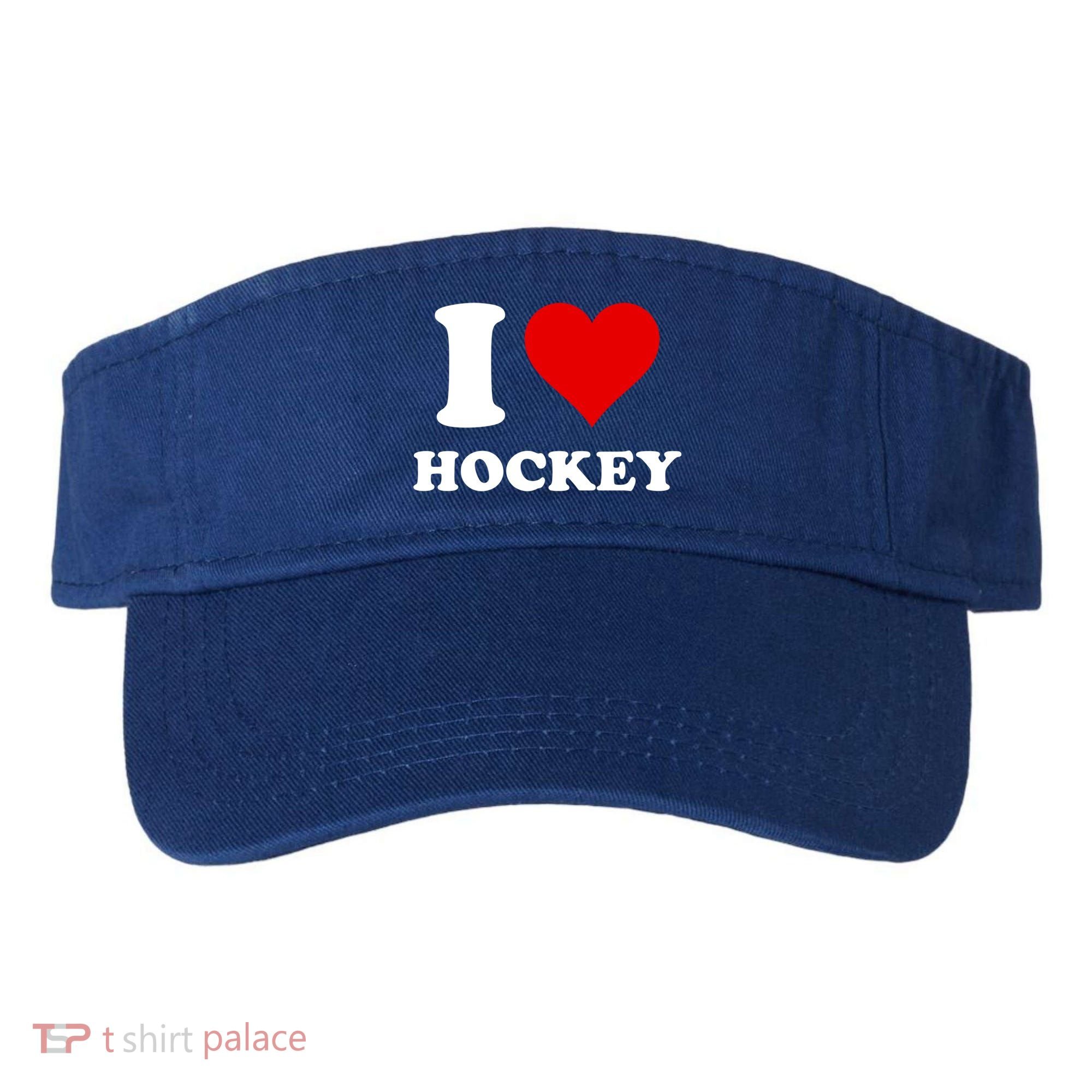 I Heart Hockey I Love Hockey Gift Visor