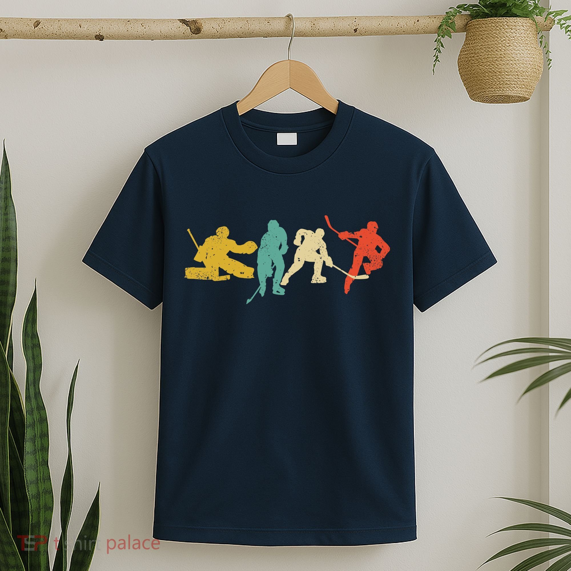 Ice Hockey Hockey Stick Vintage Style Ice Hockey Gift T-Shirt