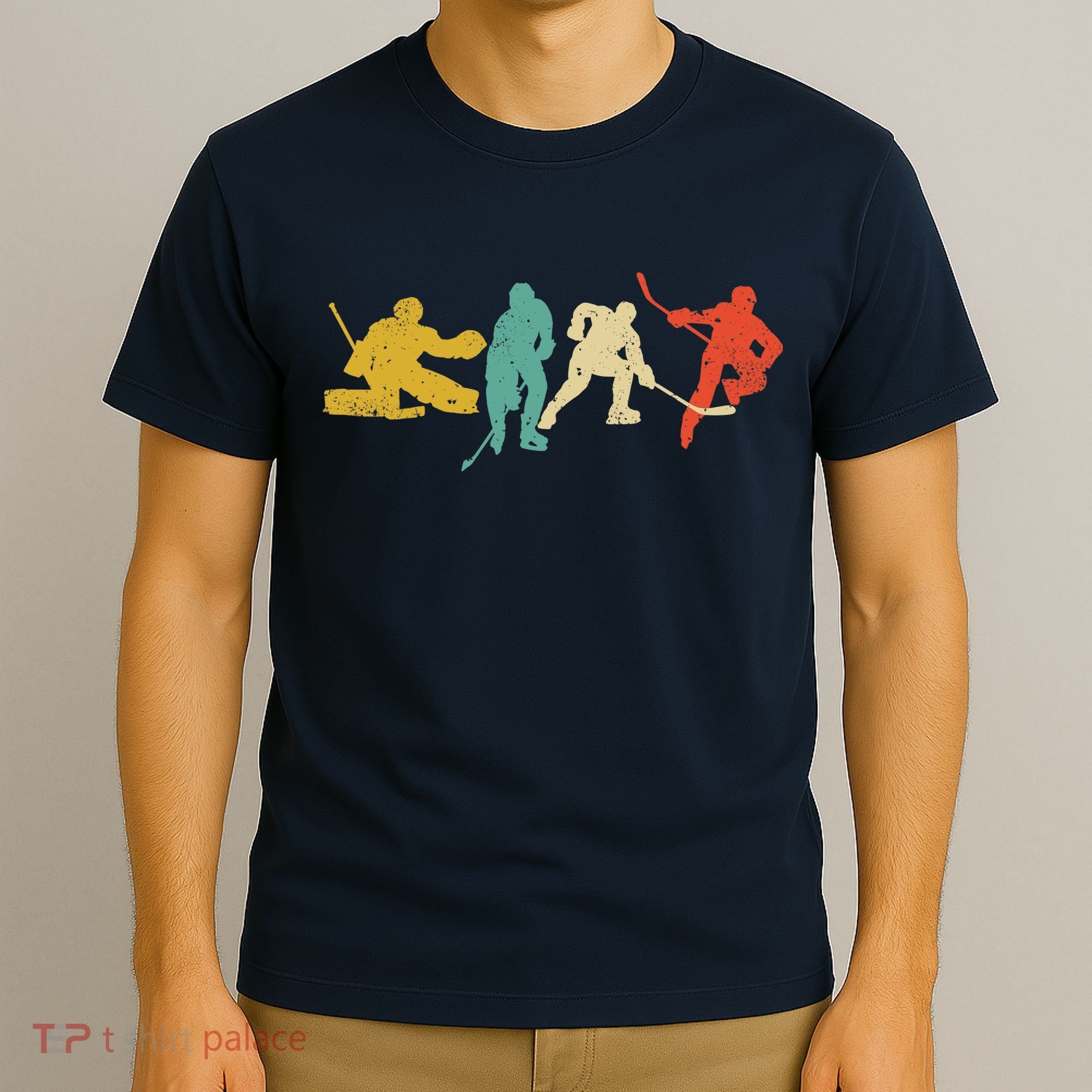 Ice Hockey Hockey Stick Vintage Style Ice Hockey Gift T-Shirt