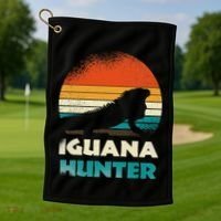 Iguana Hunter Golf Towel thumb 1