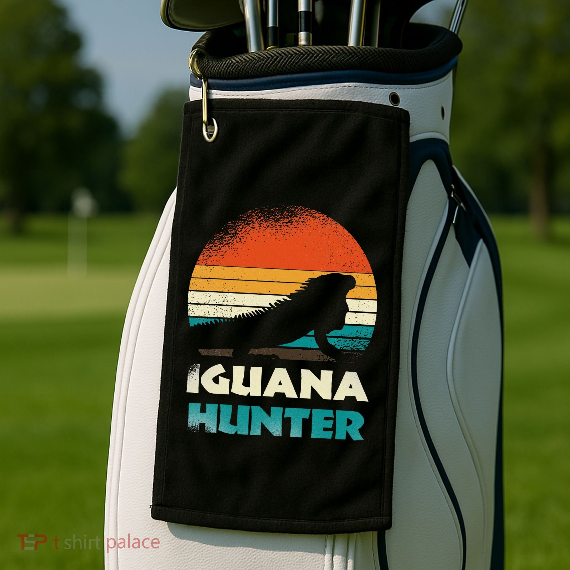 Iguana Hunter Golf Towel