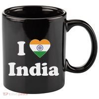 I Heart India Indian I Love India 11oz C Handle Ceramic Mug thumb 0