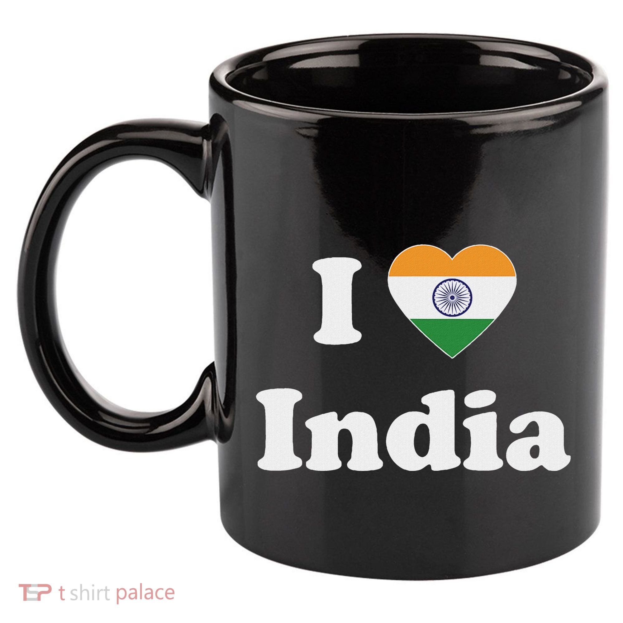 I Heart India Indian I Love India 11oz C Handle Ceramic Mug
