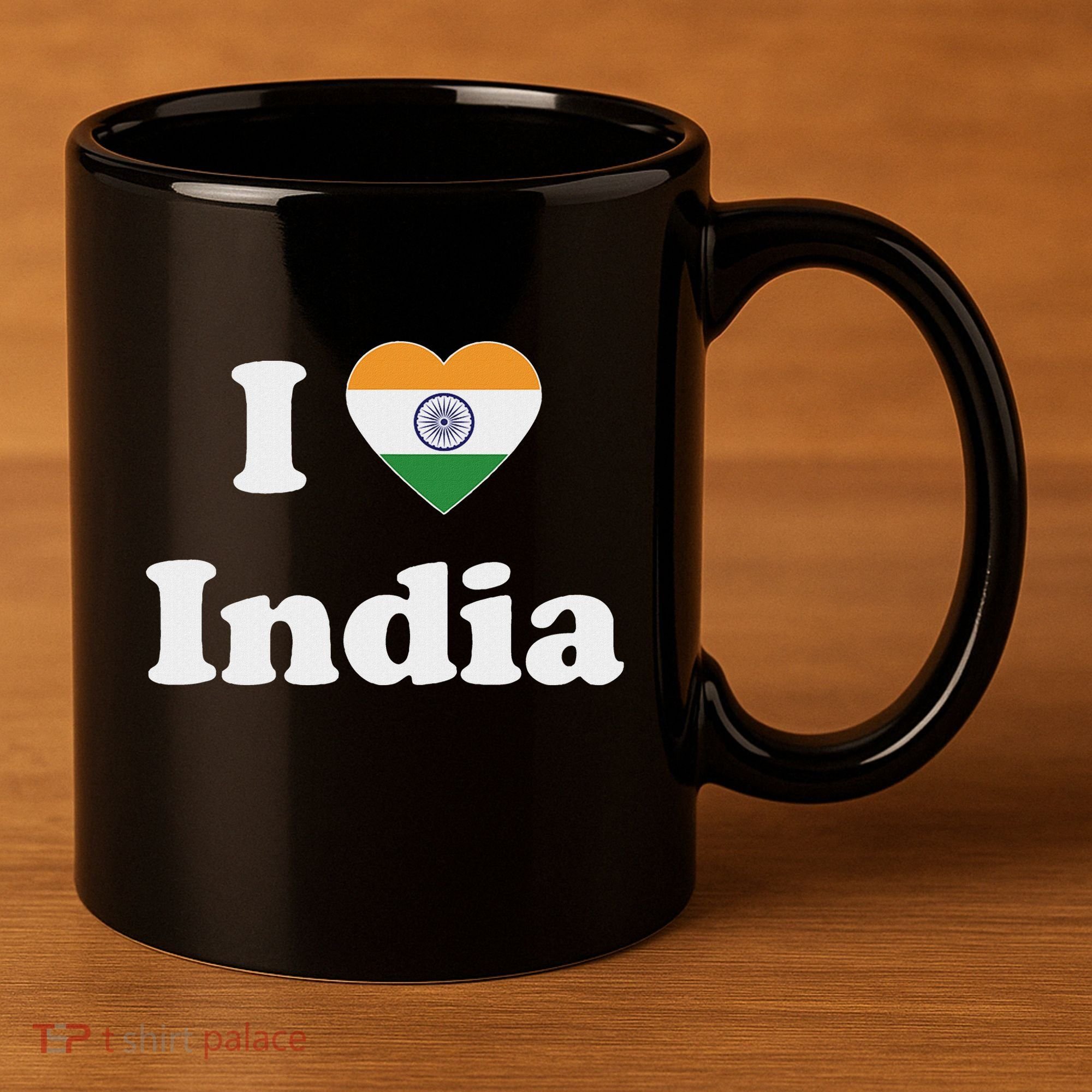 I Heart India Indian I Love India 11oz C Handle Ceramic Mug